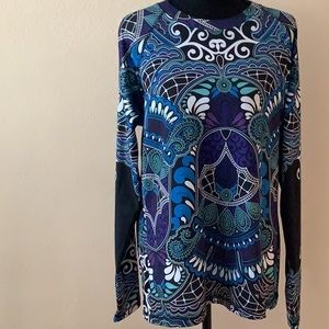 Athleta Colorful Pattern Long Sleeve Thermal Top - Women's Size 1X